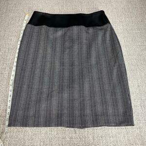 Calvin Klein Faux Leather Trim Pencil Skirt Black And White Size 18